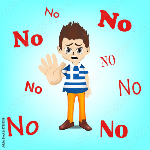 Financial Crisis in Greece, Greece man character showing his den