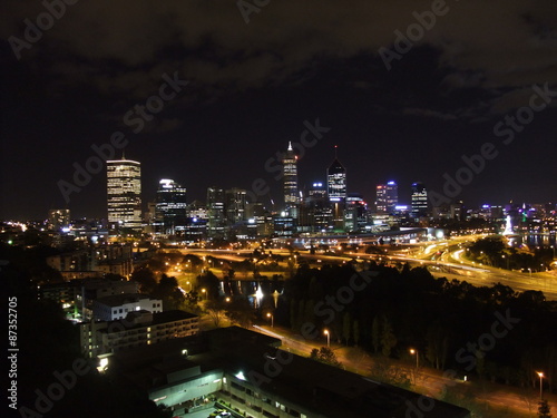 Wallpaper Mural Perth Skyline at night in Western Australia
 Torontodigital.ca