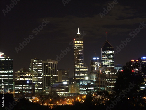 Perth Skyline at night in Western Australia
