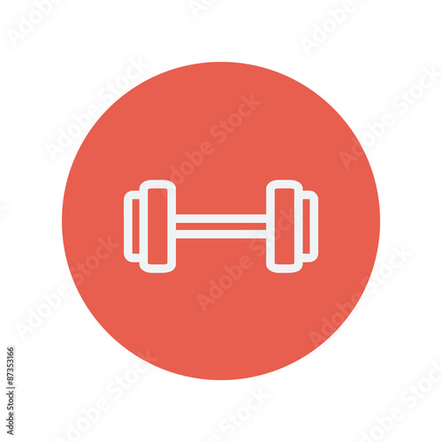 Dumbell thin line icon