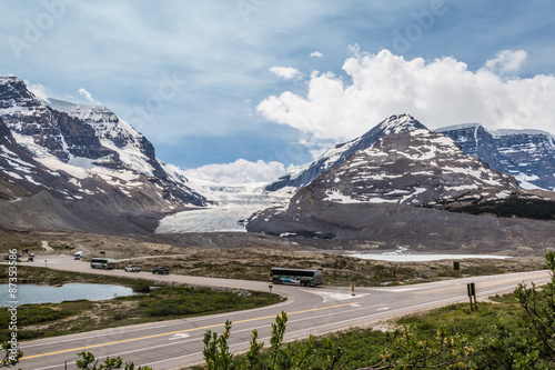 Panoramic view of the Icefield Parway photo