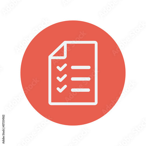 Checklist thin line icon