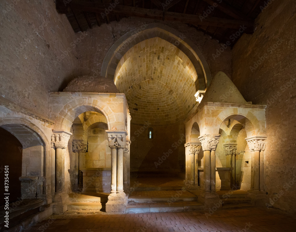 Fototapeta premium Interior of abandoned church of San Juan de Duero