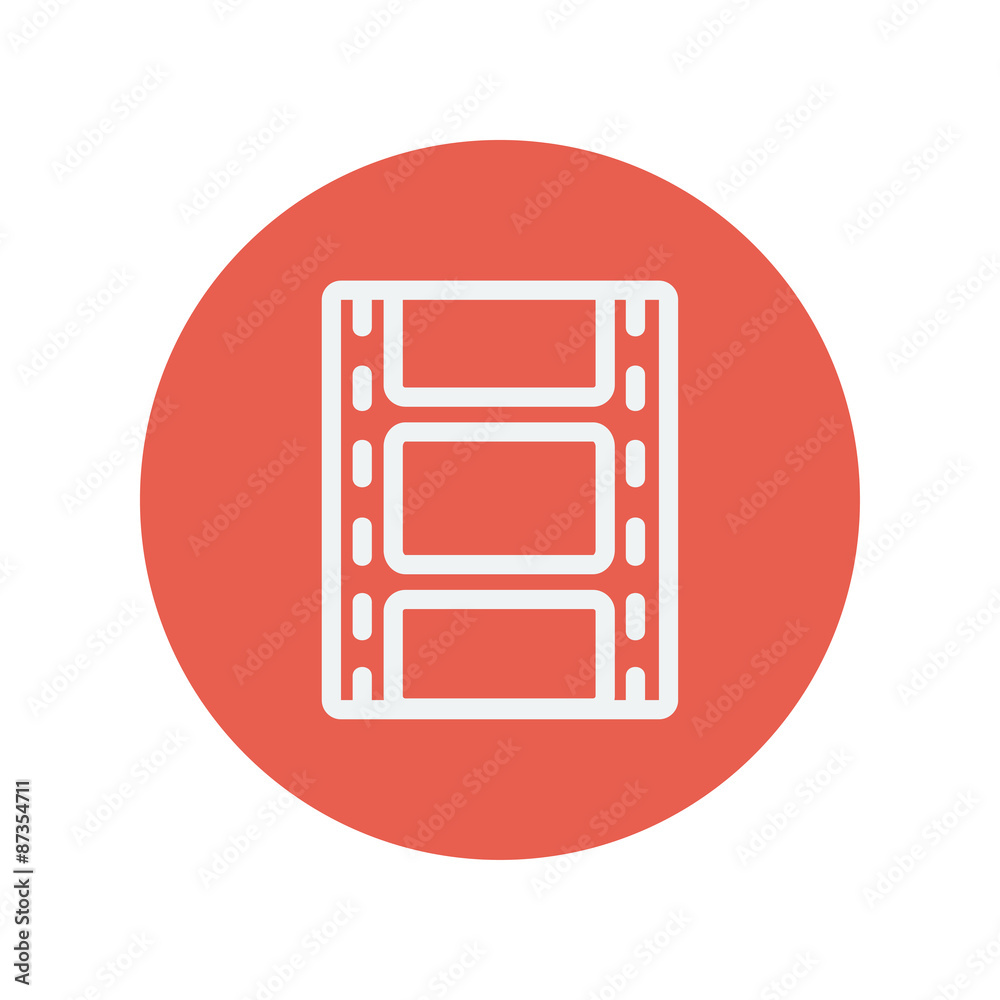 Film strip with image thin line icon Film strip with image thin line icon