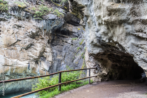 the cave in Johnston Canyon
