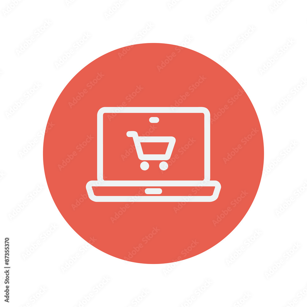 On-line shopping thin line icon On-line shopping thin line icon