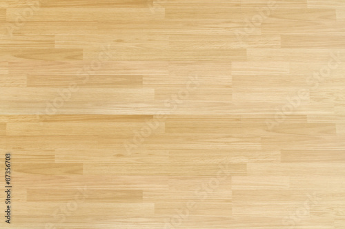 Hardwood maple basketball court floor viewed from above © Eyes wide