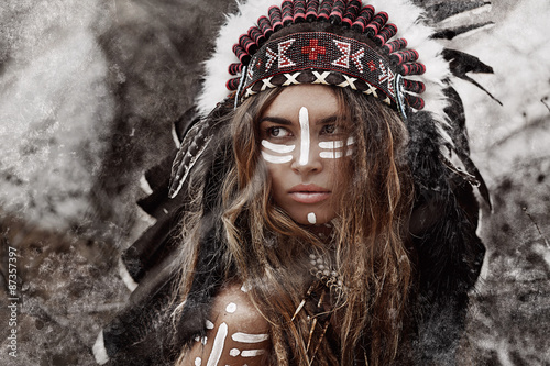 Dekoracja na wymiar  indian-woman-hunter