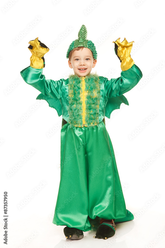 Little boy in dragon costume Little boy in dragon costume