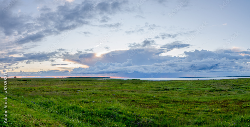 Evenng sunset panorama