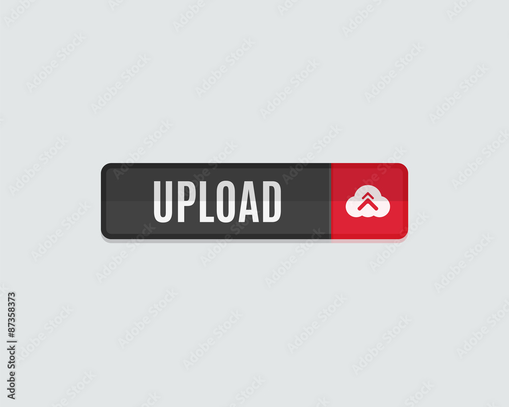 Upload web button flat design Upload web button flat design