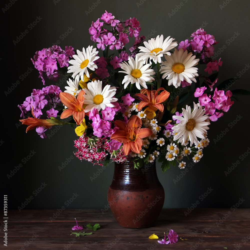 custom made wallpaper toronto digitalНатюрморт с летним букетом