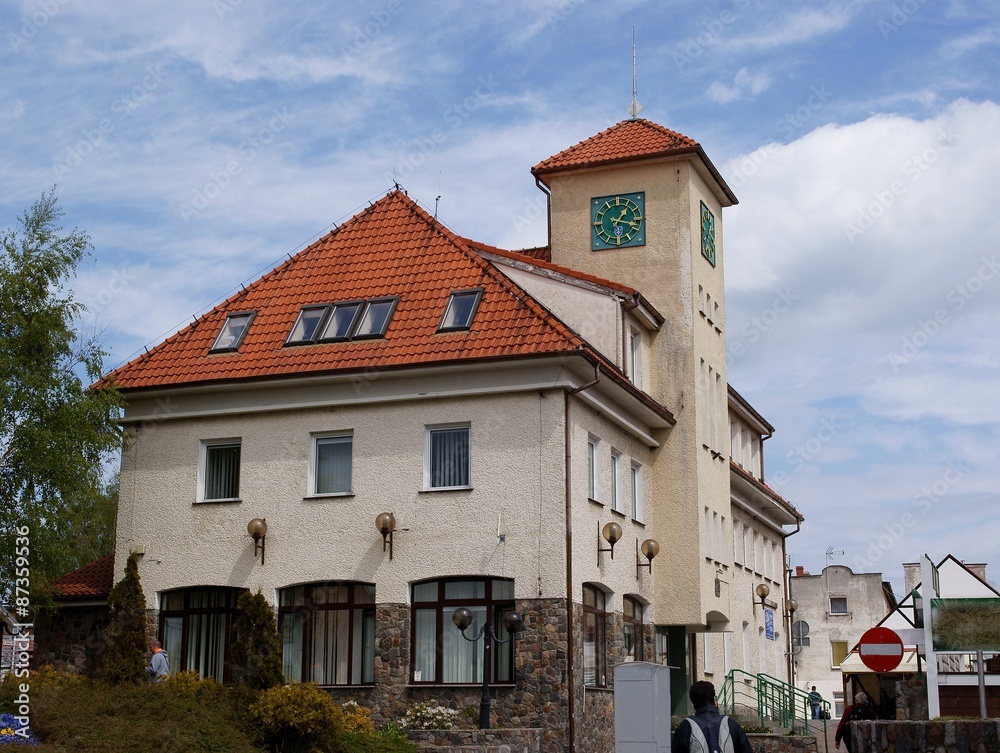 Obraz premium building of City Hall in Hel town