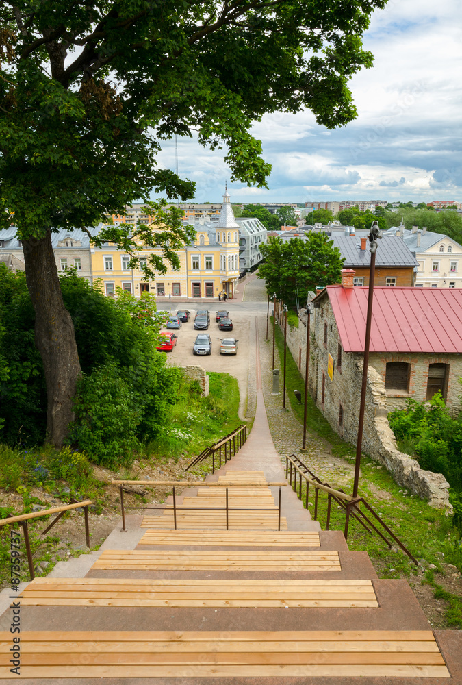 Town view from the stairs