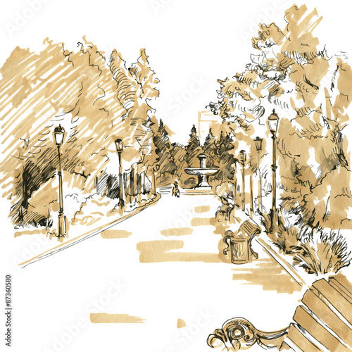 walkway of park