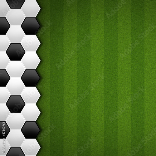 soccer ball pattern on green pattern