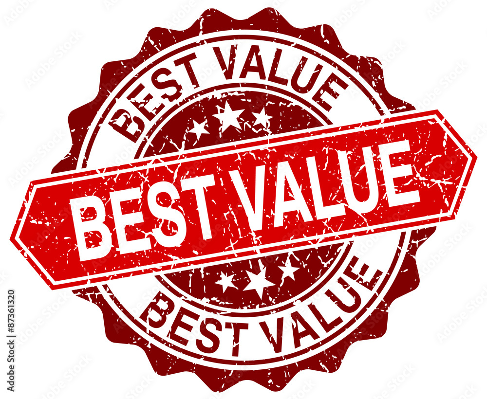 best value red round grunge stamp on white best value red round grunge stamp on white