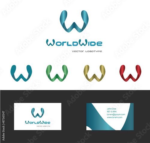  Letter W logotype. Multipurpose logo design for web, site and digital company. Modern letter w logo design.