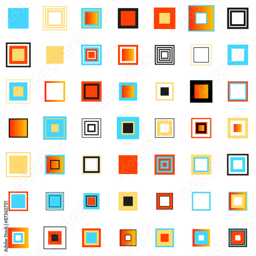 Colored Squares. Set Of Design Elements