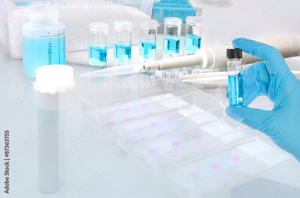 Scientific or medical background with fixation of tissue samples Scientific or medical background with fixation of tissue samples