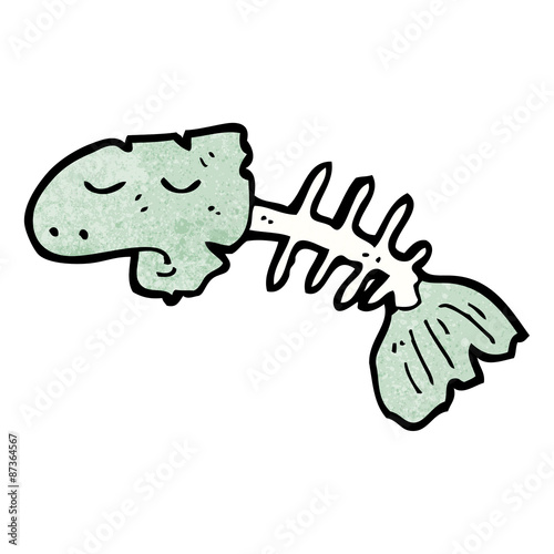 cartoon fish bones