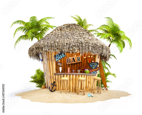 Bamboo tropical bar