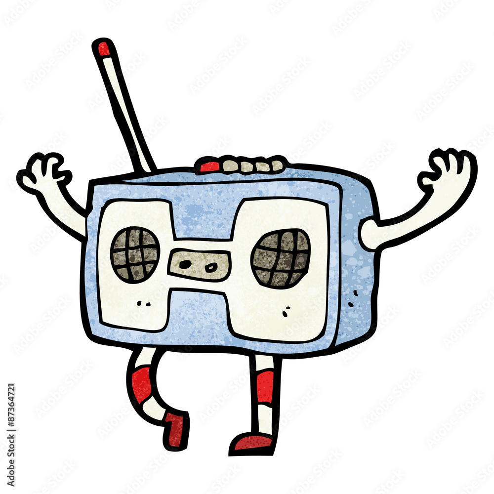 radio cassette player cartoon radio cassette player cartoon