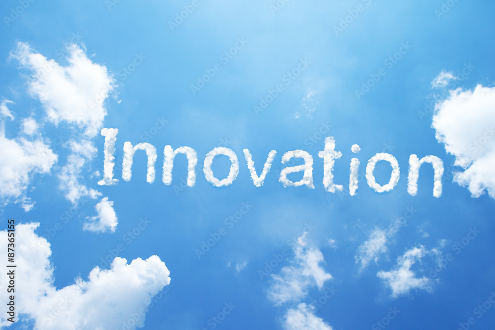 Innovatio clouds word on sky.