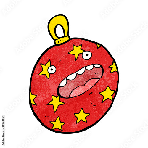 christmas bauble cartoon character