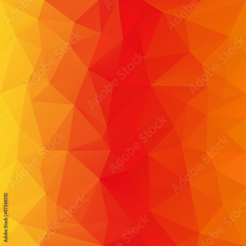 vector polygonal background triangular design in bright yellow, orange, red