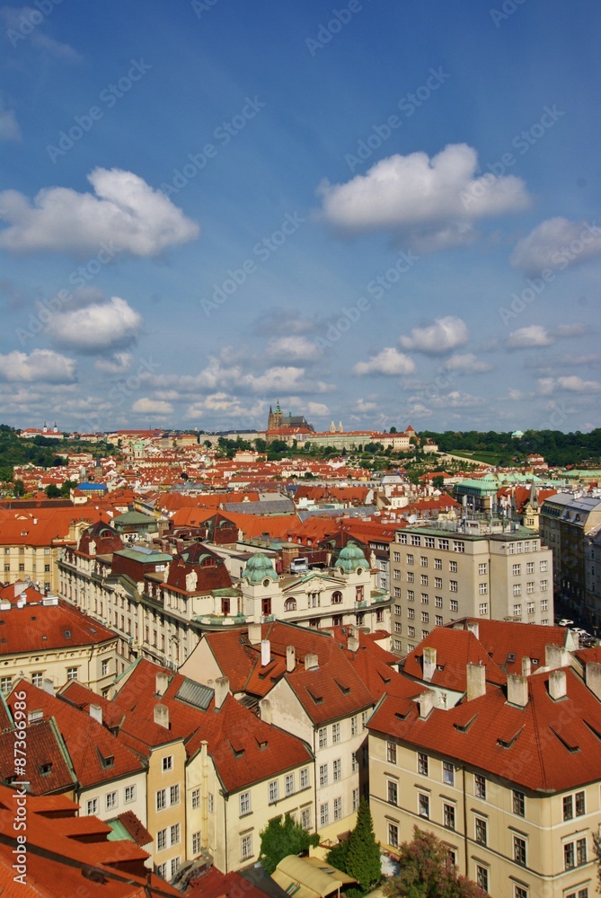 Вид на Пражский град с воздуха