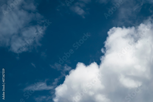 beautiful cloud with sky background © champkk