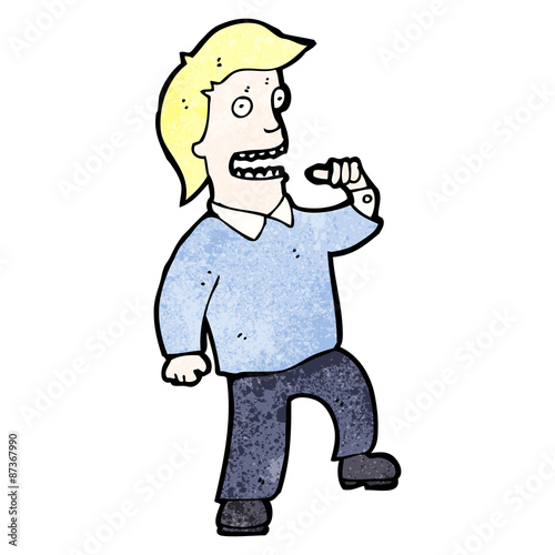 cartoon confident man