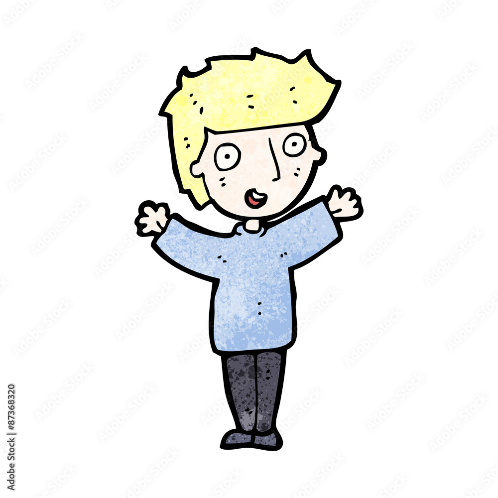 Fototapeta premium cartoon happy boy