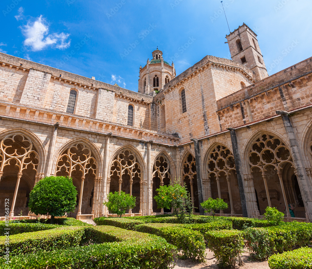 view of the cloister of Monastery of Santa Maria de Santes Creus