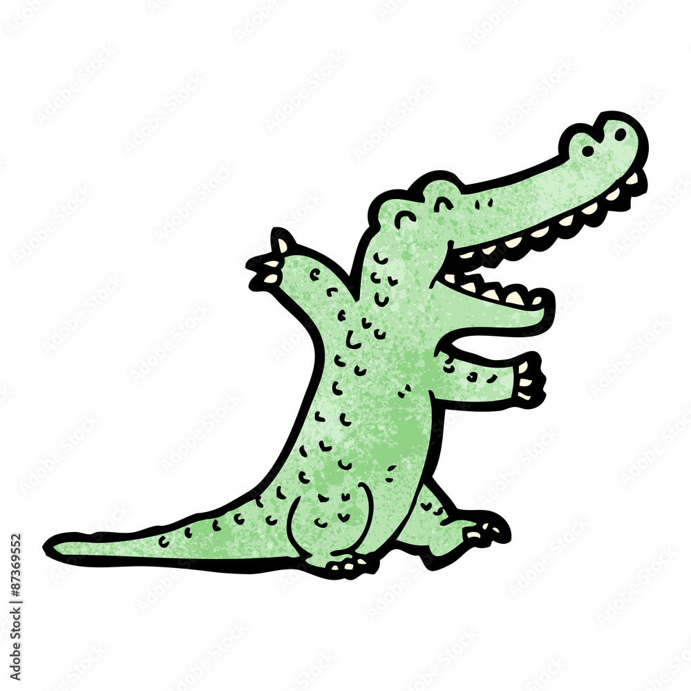Obraz premium cartoon crocodile
