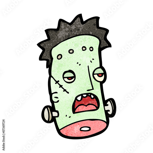 cartoon frankenstein monster,head