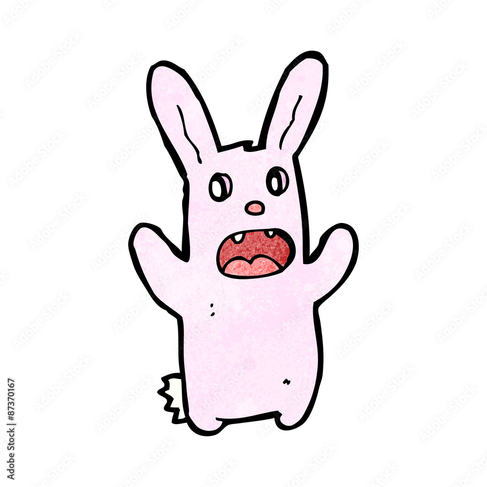 Obraz premium spooky bunny rabbit cartoon