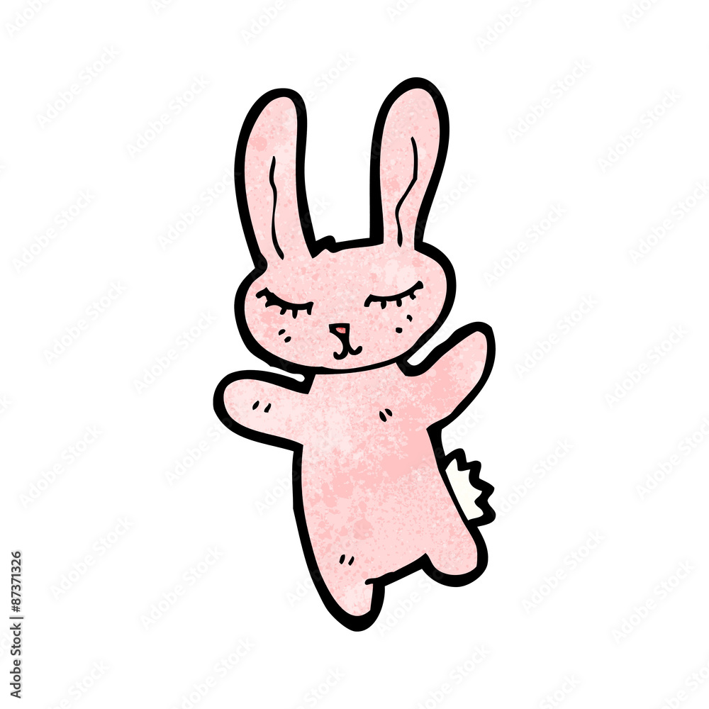 Obraz premium cartoon pink rabbit