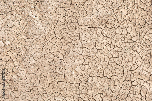 Cracked dry soil 
