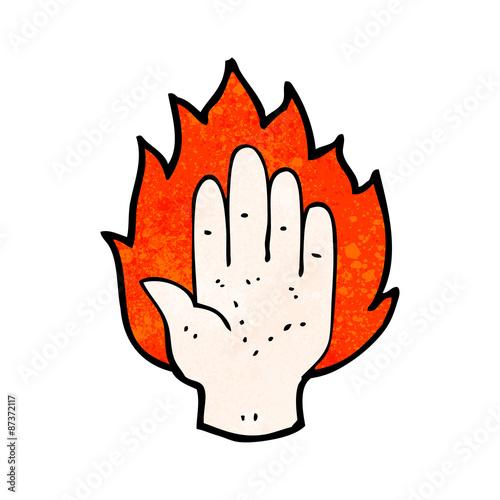 mystic hand symbol cartoon