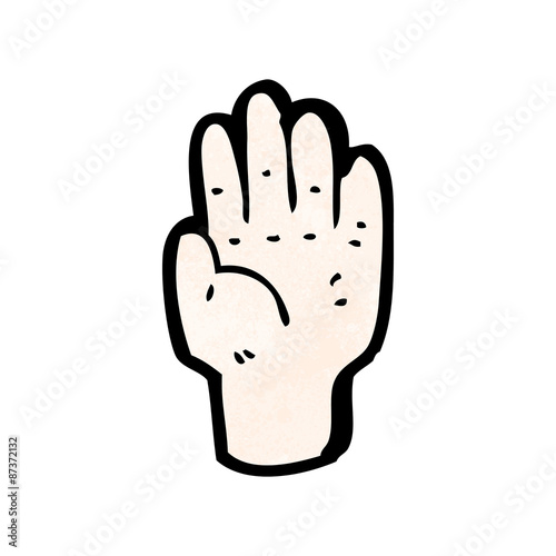 mystic hand symbol cartoon