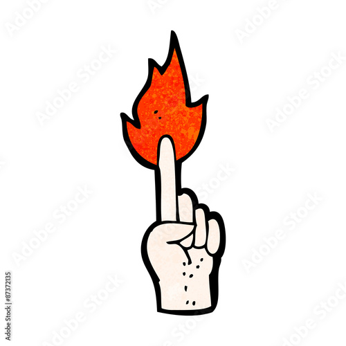 mystic hand symbol cartoon