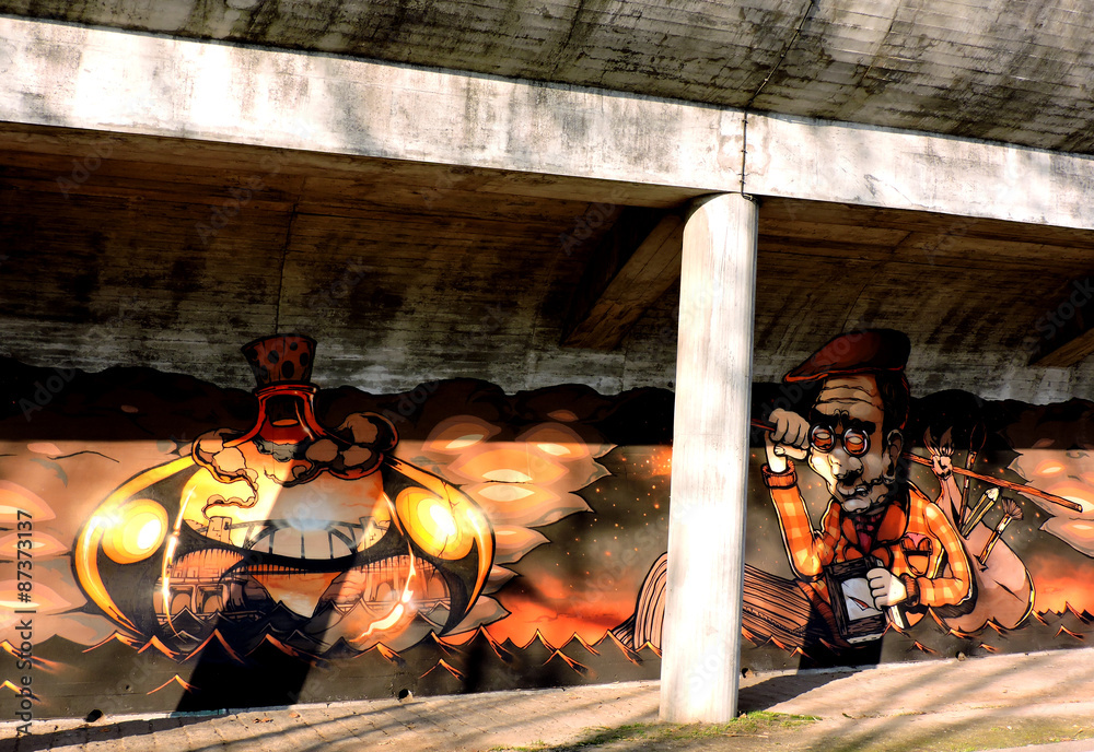 Naklejka premium Street art in Porto