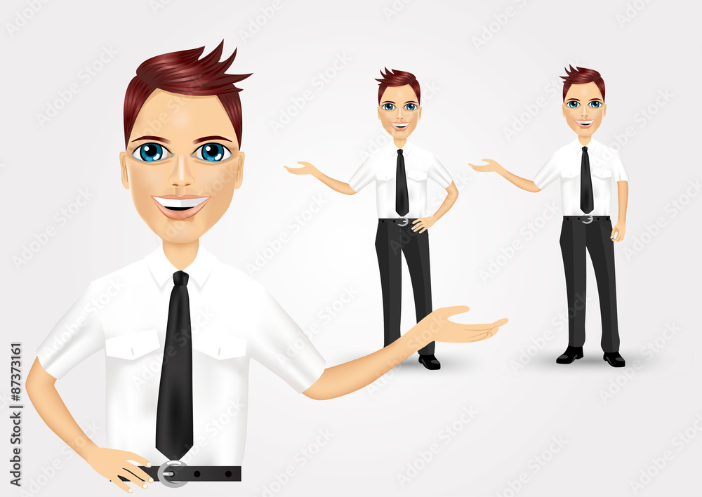 business man showing something interesting business man showing something interesting