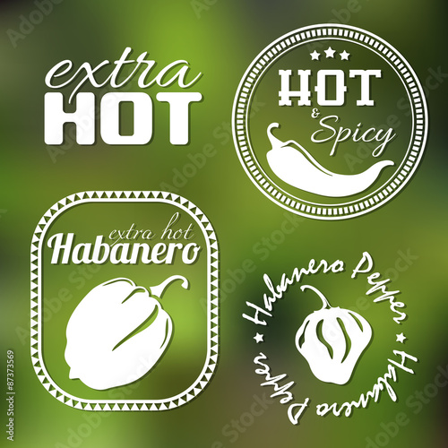 Extra hot pepper labels