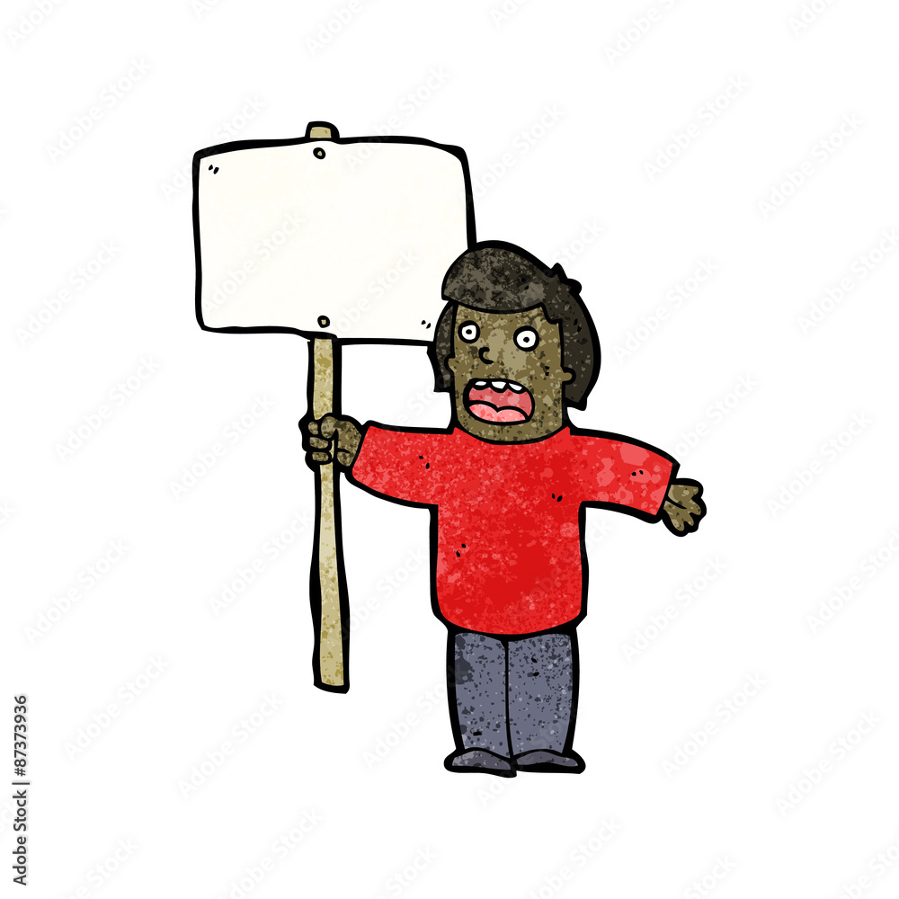 Naklejka premium cartoon political protester