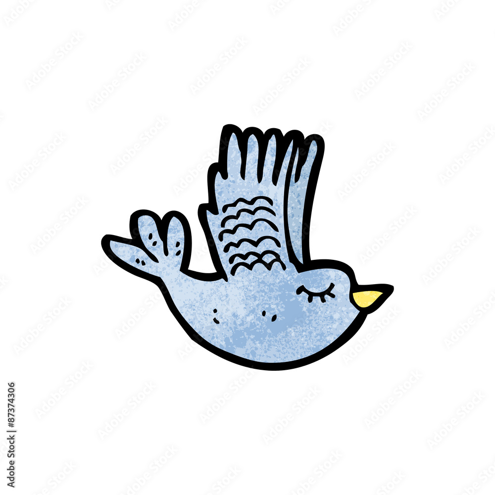 Obraz premium cartoon flying bird