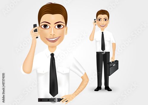 business man talking on the phone