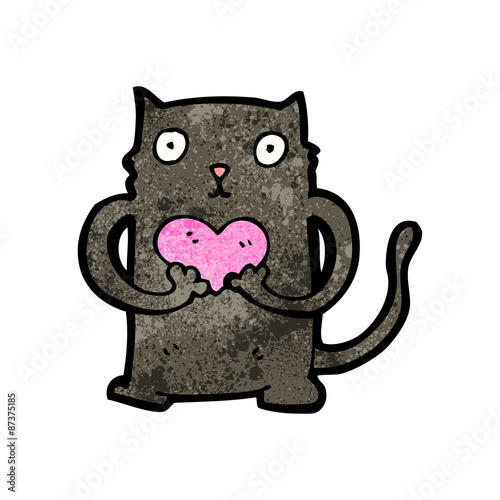 cute cartoon black cat
